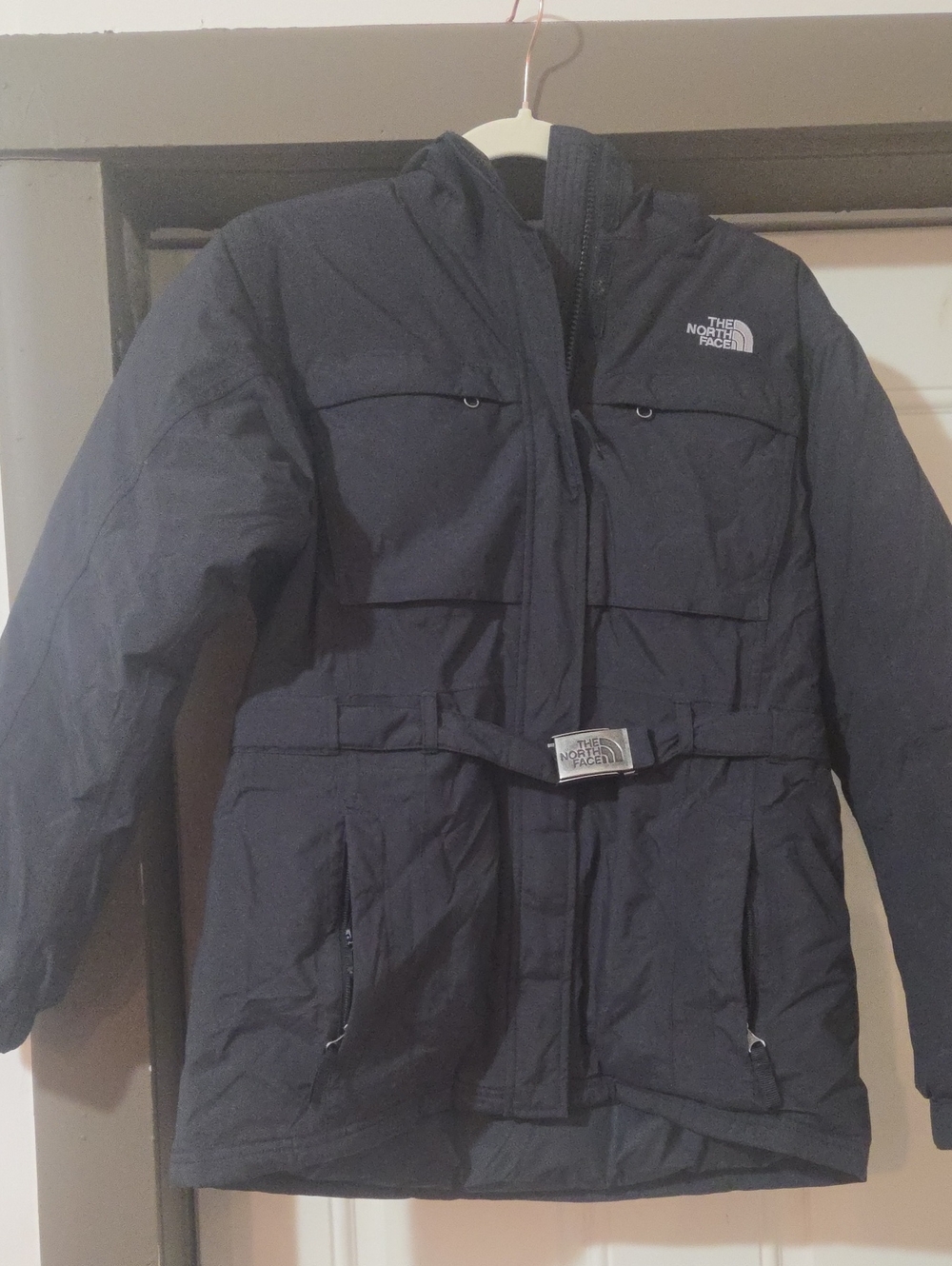 The North Face Kids Navy Hooded Puffer Jacket